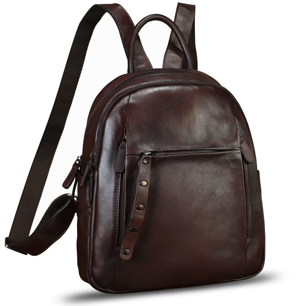 5766 Leather Backpack Vintage Casual Daypack Purse Back Bag Handmade